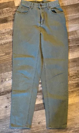 Stylish High Rise Olive Jeans / DG131 thumbnail 1