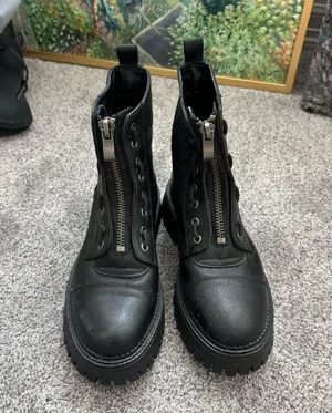 Madden Girl Combat Black Boots thumbnail 1