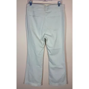Loft Made and Loved High Rise Wide Leg Jeans Cream Off White 8‎ 29-pants hemmed thumbnail 6