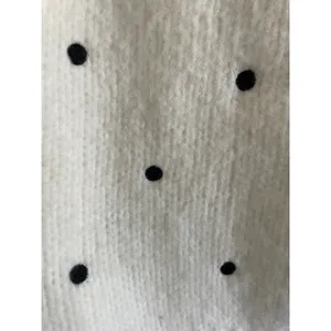 English Factory Polka Dot Knit Sweater Tank Cream with Black Sleeveless Large thumbnail 4