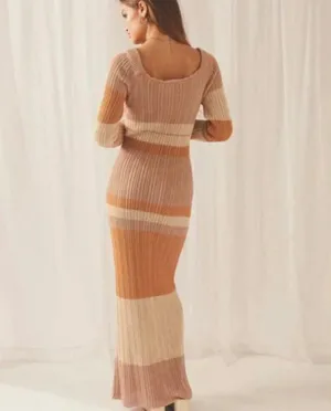 Peppermayo Scoop Neck Long Sleeve Crochet Maxi Dress Size XS/S thumbnail 2
