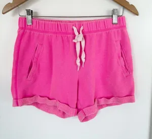 PINK Victoria’s Secret Pink Fleece Shorts Lounge Drawstring side Logo - XS thumbnail 1