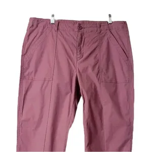Old Navy Pants Utility Straight Leg Raw Hem Cargo Casual Pink Women’s 14 Plus thumbnail 3