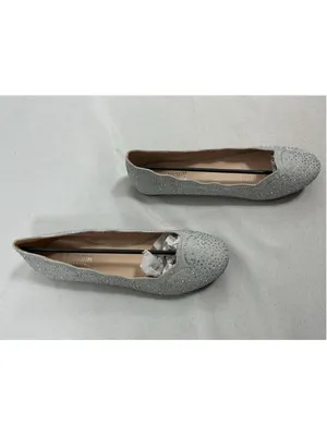 Womans New In Box De Blossom Baba Ballet Flats Size 5.5 Silver Shimmer thumbnail 2