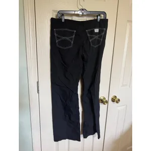 Blue Sky Scrubs Black Drawstring Medical Pants XXS‎ Contrast Stitch Made in USA thumbnail 3