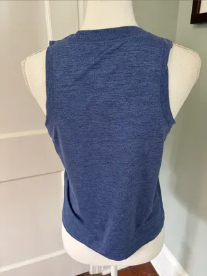 Rhoback Drift Performance Crop Tank heathered Fleet Navy/Nightshade Size XS thumbnail 4