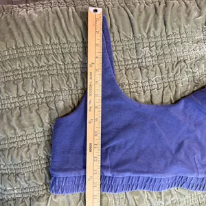 Fabletics Women's Purple Crop Top / Bra thick cotton size Large thumbnail 3