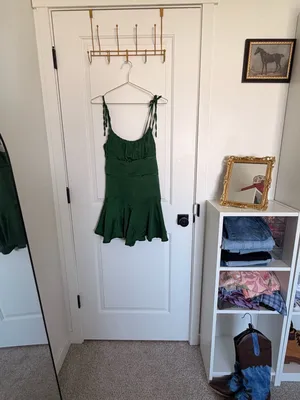 Princess Polly Bowers Emerald Green Satin Romper Playsuit thumbnail 5