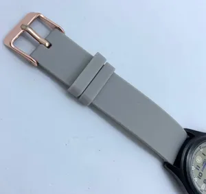 Timex expedition women’s date watch 32mm black tone case gray silicone band runs thumbnail 4