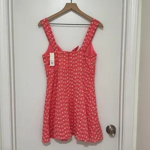 BLUE RAIN | NWT Women's Boutique Pink Andrea Embroidered Eyelet Mini Dress,‎ L thumbnail 5