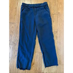 Loft navy fringe straight leg pant size xs thumbnail 2
