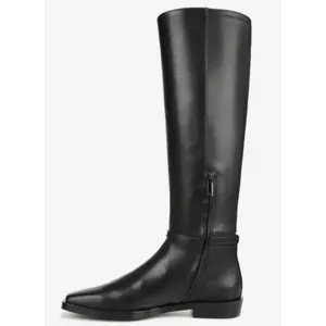 Sam Edelman Clive Black Leather Square Toe Knee High Boots Gold Hardware 7M thumbnail 2