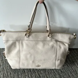 Coach Chalk White Pebbled Leather Lenox Satchel F59325 thumbnail 3