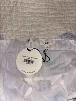 Striped Boutique Romper Blue White thumbnail 3