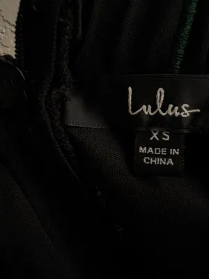 Lulu's Sz XS Rue Black Floral Embroidered Sequin Bodycon Mini Cocktail Dress thumbnail 4