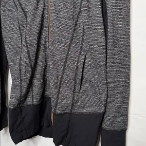 Lululemon Daily Practice Scuba weathered herringbone zip up hooded jacket 10 thumbnail 6