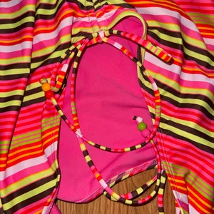 Striped cheeky one piece swimsuit thumbnail 9