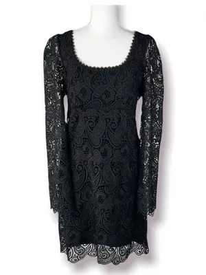 Anthropologie Maeve Embroidered Lace Mini Dress: Size 0 thumbnail 5