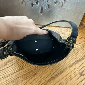 Dooney & Bourke Canvas Tweed Leather Shoulder Bag thumbnail 11