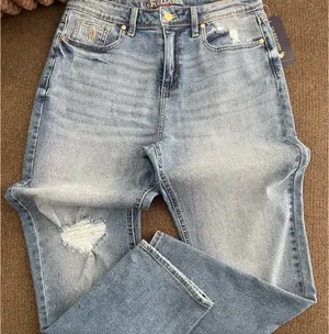 U.S. POLO ASSN Vintage Straight Distressed High Rise Jeans thumbnail 1