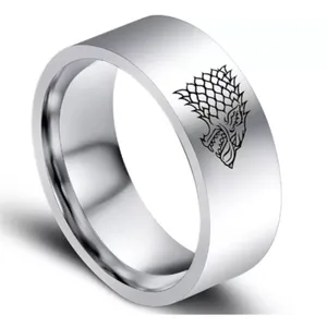 Game of Thrones Direwolf Silver Ring thumbnail 3