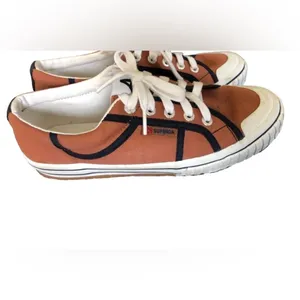 Superga x Alexa Chung Cotu Sneaker Blue/ 7.5 Orange Rust Lace Up Casual Classic thumbnail 2