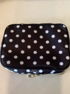 kate spade Black with White Polka Dot Insulated Lunch Carrier thumbnail 4