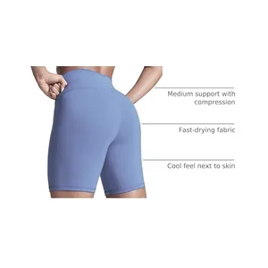 CRZ Yoga Blue Butterbreeze Biker Shorts SMALL 6" Inseam Fast Drying High Waisted thumbnail 4