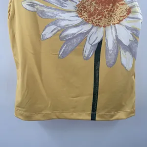 Urban Outfitters Tank SZ Small NEW Mercedes Daisy Graphic BoatNeck Yellow Y2K thumbnail 7