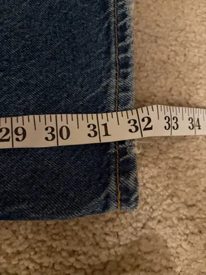 Free people we the free ripped distress blue straight leg denim jeans size 30 thumbnail 14