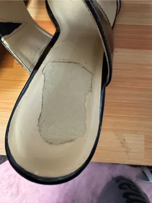 Source Unknown Women's Black Patent Leather Sandals thumbnail 4