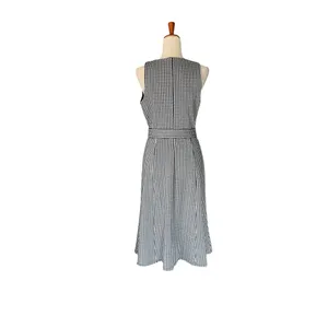Anne Klein Belted Monochrome Houndstooth Sheath Dress thumbnail 9