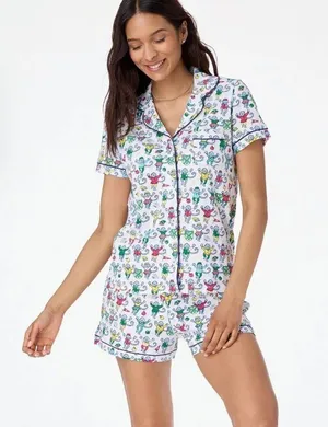 NWT Roller Rabbit Back to School Monkey Polo Pajamas Size XS thumbnail 1