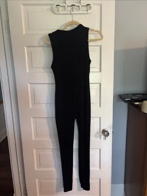 Naked Wardrobe Sleeveless Black Jumpsuit - Sleek Women's One-Piece thumbnail 2
