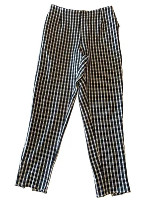 Hayden Los Angeles Black/White Gingham Pants Size Large Elastic Waist Preppy thumbnail 2