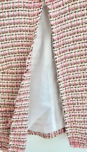 Walter Pink Plaid Tweed Cropped Blazer‎ thumbnail 10