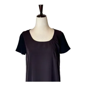 AllSaints Dress Women 4 Brown Black Silky‎ Lacyn Colorblock Panel Mini Shift thumbnail 4