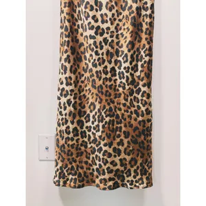 Y2K ASOS Womens Leopard Print Maxi Dress Size 6 Brown Glam Party Night Out thumbnail 7