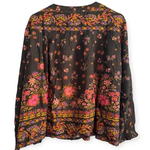 NWT Natural Life Dara Top Size XL Blooming Bandana Charcoal thumbnail 3