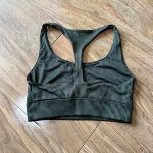 Forever 21 Olive Ribbed Sports Bra thumbnail 2