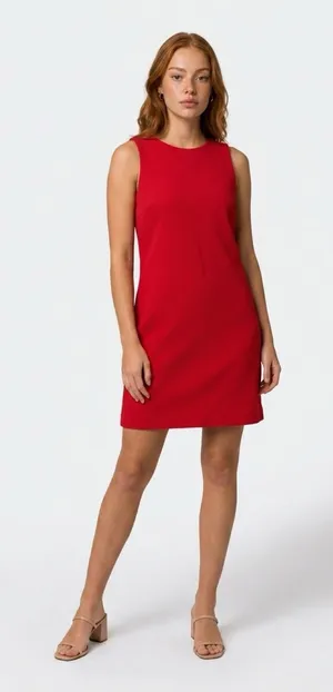 Design Lab Red Sleeveless Shift Mini Dress thumbnail 1