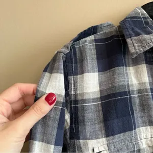 ✨ Current/Elliott Women’s‎ Blue White Plaid The Perfect Shirt Venice Plaid 1 S thumbnail 13