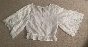 American Eagle White Blouse thumbnail 1