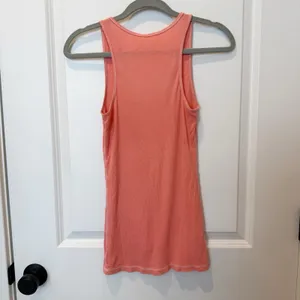 American Eagle Y2K Pink Ribbed Tank Top Small Bella Swan Elena‎ Gilbert Logo thumbnail 4
