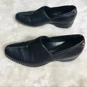 Timberland Black Leather Slip On Shoes Size 6 thumbnail 4