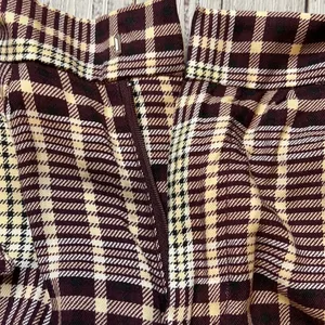 Rewash Burgundy Plaid Fashion Wide Leg Pants. Size Medium. NWT thumbnail 4
