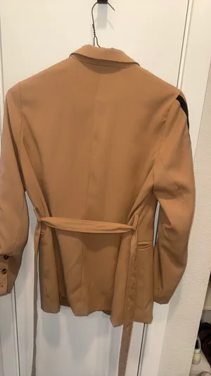 FATE Camel Stripped Blazer  thumbnail 3