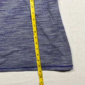 Lululemon Power Y Tank Top Women’s Size 4 Purple Gray Stripe Built In Bra thumbnail 6