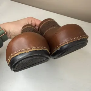 Björndal Brown Leather “Eliana” Clogs Sz 10 Boho Cottagcore Festival thumbnail 11