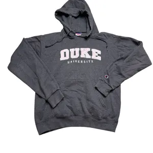 💙‎ Champion Duke University Hoodie 🩷 Gray & Pink Collegiate Sweatshirt M 💙 thumbnail 1